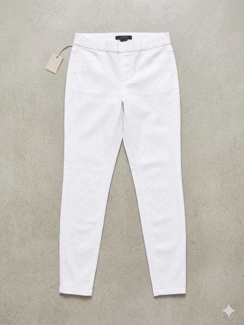 Zac & Rachel White Ponte Skinny Pants